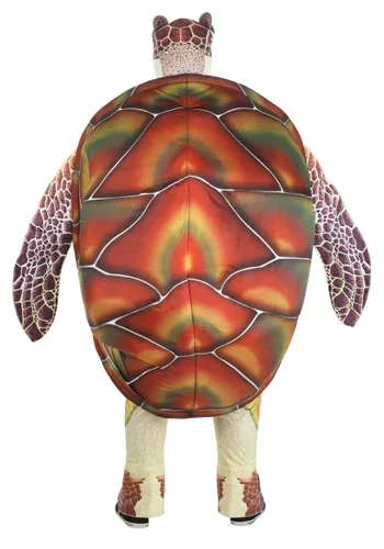 Vista 2 de Disfraz de Tortuga Marina Talla Plus para Adultos Multicolor