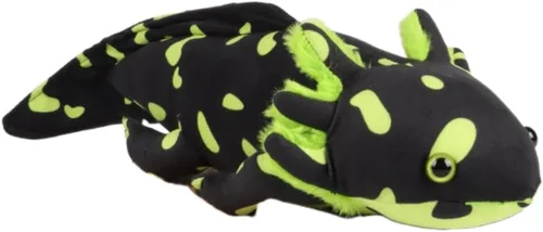 Vista 6 de Muñeca de almohada de peluche Kawaii suave de 19.6 pulgadas de simulación de ajolote rosa (negro)
