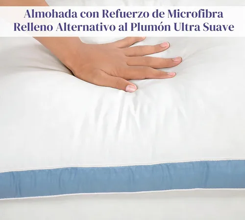 Vista 5 de ROYALE LINENS Juego de 2 almohadas de tamaño estándar, almohada de cama para dormir, almohada refrescante para dormir de espalda, estómago