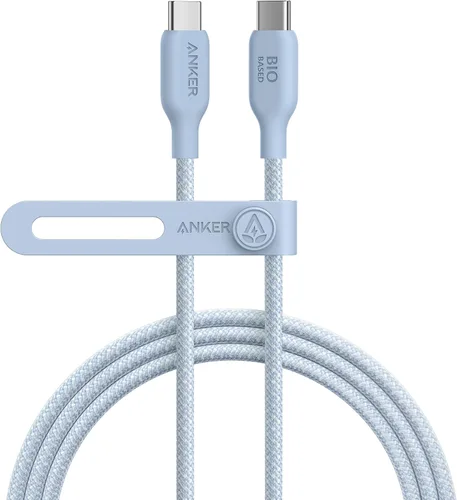 Vista 10 de Anker Cable USB C, carga rápida de 240 W, USB 2.0 (6 pies, negro fantasma) Cable bio-trenzado para iPhone serie 17, MacBook Pro 2020, iPad Pro