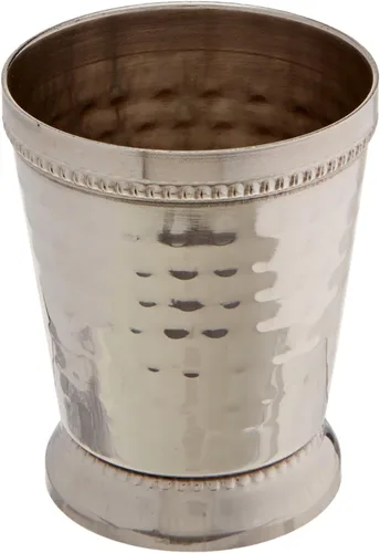 Vista 2 de Elegance Vaso Julep de menta martillada de 10 onzas, mediano, plateado