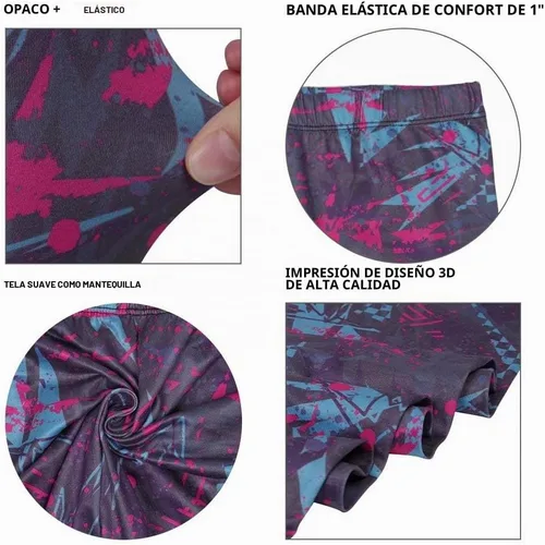 Vista 7 de sissycos - Leggings para mujer de los años 80 con estampado neón salpicado artístico, suaves como la seda y elásticas Splash abstracto