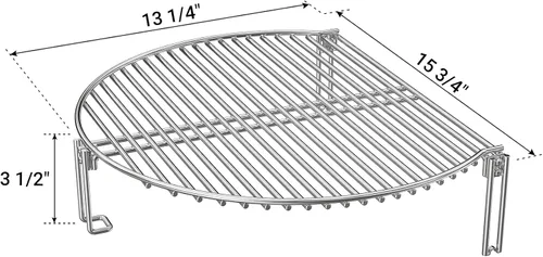 Vista 2 de Onlyfire Rejilla de Cocción Expandible de Acero Inoxidable para Parrilla Compatible con Parrillas de Carbón como Weber, Char-Broil y Parrillas