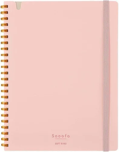 Vista 19 de KOKUYO Sooofa - Cuaderno gráfico de 7.2 x 5.5 pulgadas, cuaderno de anillo suave para mujer, cuadrícula de 0.157 in, 80 hojas perforadas, negro