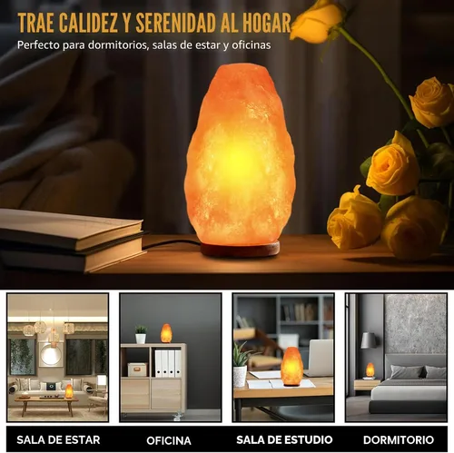 Vista 6 de Himalayan Glow Lámpara de sal con interruptor de atenuación táctil de 5-7 libras