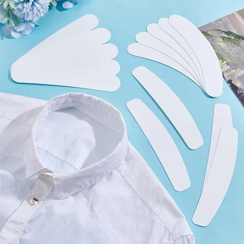 Vista 4 de White Tab Collar Replacement for Clergy Shirt Collar Card Accessory Plastic Tab Collar Inserts for Priest Shirt