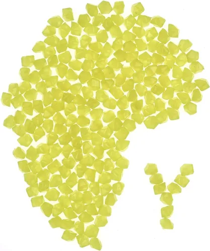 Vista 5 de QTTLLI 200 piedras brillantes de tamaño mini con forma de diamante que brillan en la oscuridad, piedras decorativas para jardín, maceta, pecera