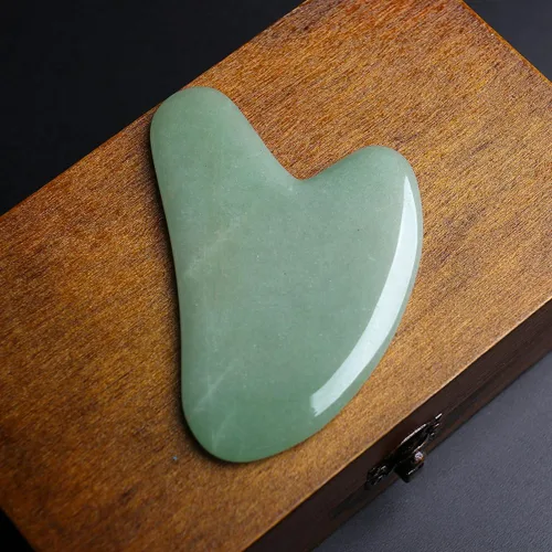 Vista 8 de Rosenice Aventurina que masajea el raspado de las herramientas del masaje del tablero de piedra natural piedra guasha piedra para la acupuntura