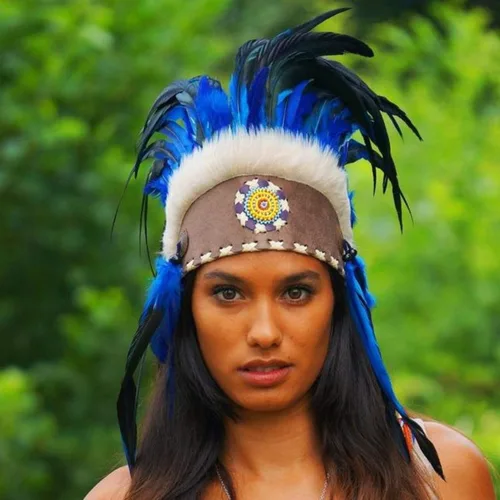 Vista 21 de Novum Crafts Tocado de plumas Inspirado en indios nativos americanos Elige