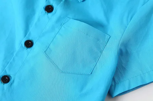 Vista 6 de Kimocat Conjunto de traje casual de verano para bebé y niño manga corta pajarita tirantes y pantalones cortos