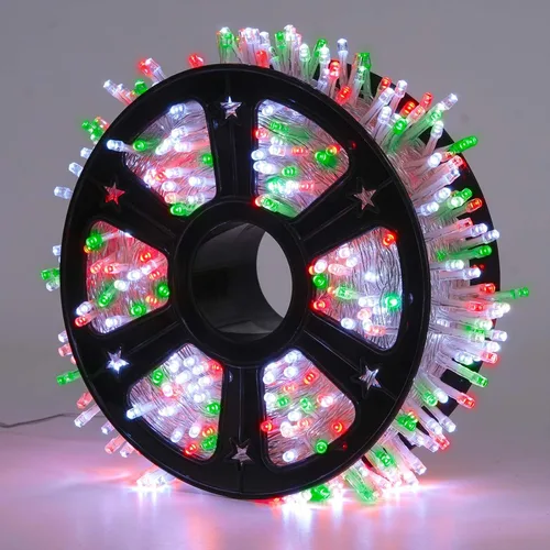 Vista 33 de JMEXSUSS - Tira de 100 luces led para interiores, 8 modos, enchufables, parpadeantes, 33 pies, luces navideñas para exteriores, a prueba de agua