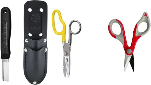 Vista 8 de Klein Tools Kit de empalmador de cables con empalmador de cables, cuchillo para electricistas y crimpadora de cables de datos modular Klein Tools