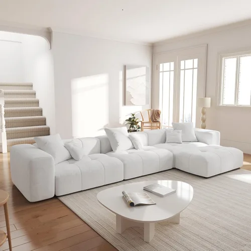 Vista 12 de JACH Sofás seccionales de 2 plazas, sofá moderno de oficina, sofá modular de dos plazas, sofá cama acogedor para apartamento, dormitorio, sala
