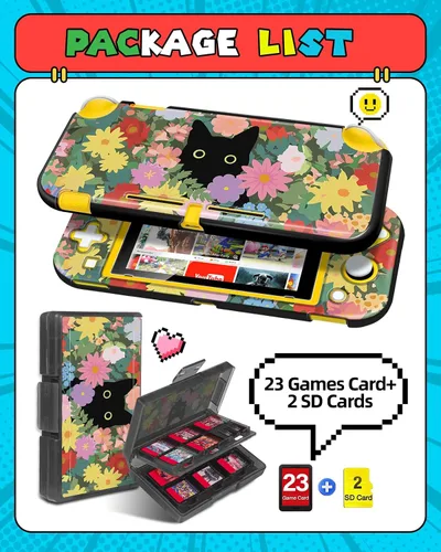 Vista 15 de Gurgitat 2 in 1 for Nintendo Switch Lite Case Protector - 24 Game Card Holder Case & Switch Lite Protective Cover Cute Funny Cartoon Hard Shell for