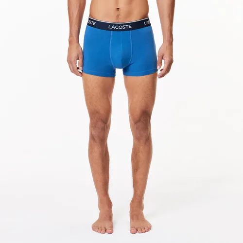 Vista 6 de Lacoste Traje de baño de algodón elástico tricolor para hombre, paquete de 3