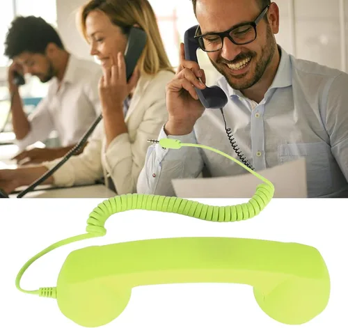 Vista 5 de Auricular retro para teléfono, teléfono celular con conector de 0.138 in, receptor de teléfono móvil, auriculares antiguos, receptor de mano