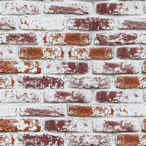 Vista 7 de VaryPaper Papel tapiz rústico pintado de ladrillo rojo para despegar y pegar, papel de contacto de ladrillo de 17.7 x 78.7 pulgadas, papel tapiz