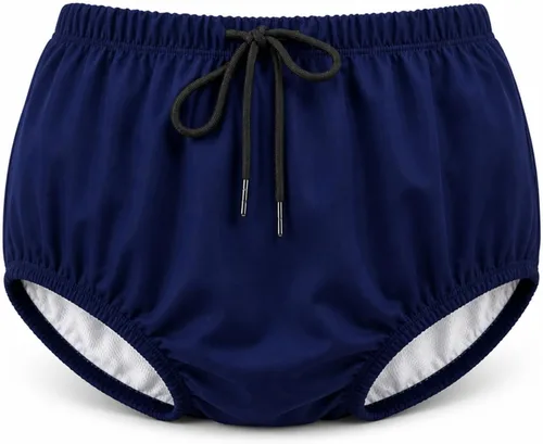 Vista 8 de AQX Pañales de natación reutilizables para adultos con necesidades especiales, cubierta de plástico para pañales a prueba de fugas, pantalón de goma
