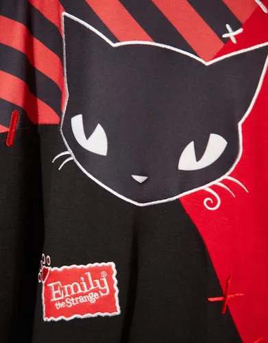 Vista 7 de Emily the Strange Capa con estampado de gato para niñas, disfraz de Halloween con cola