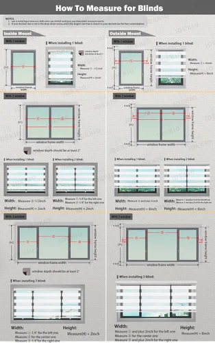 Vista 5 de Persianas de cebra para ventanas, persianas enrollables de cebra sin cordones de tamaño personalizado, persianas enrollables opacas de doble capa