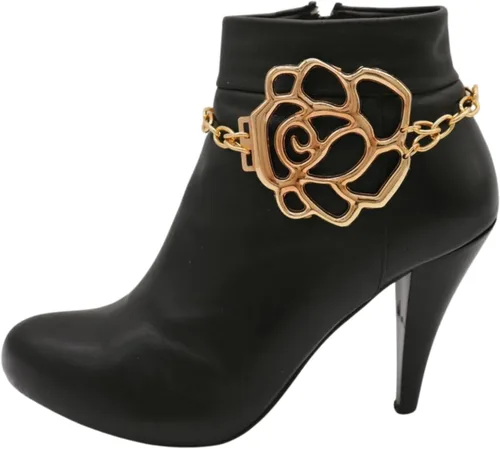 Vista 4 de TrendyFashionJewelry TFJ - Pulsera de metal para mujer, estilo occidental, con diseño sexy, cadena de bota, cuentas de bola