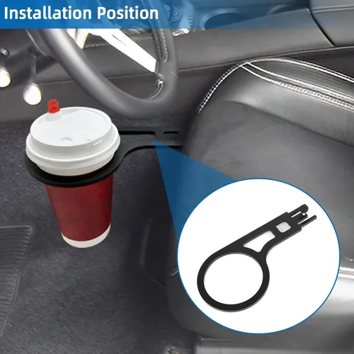 Vista 4 de Portavasos para Asiento de WIKIBB para Ford Mustangs Modelos 1965-1970/71-73, Portavasos de Hierro para Asiento de Ford Mustangs, Resistente al