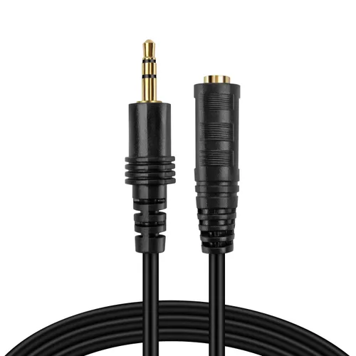 Vista 6 de TNP AUX - Cable de extensión para auriculares de 0.138 in (3 pies), extensor macho a hembra, adaptador de conector de enchufe auxiliar de audio