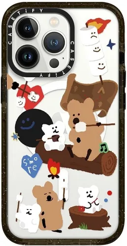Vista 227 de CASETiFY Funda Impact para iPhone 13 [Protección contra caídas de grado militar 4X de 8.2 pies/Compatible con Magsafe] - #1 Mom - Transparente