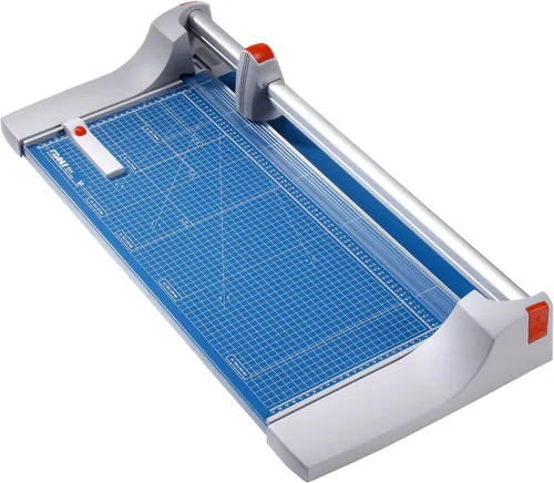 Vista 10 de Dahle 440 Recortador rotativo premium, longitud de corte de 14 pulgadas, capacidad de 30 hojas, afilado automático, abrazadera automática, cortador