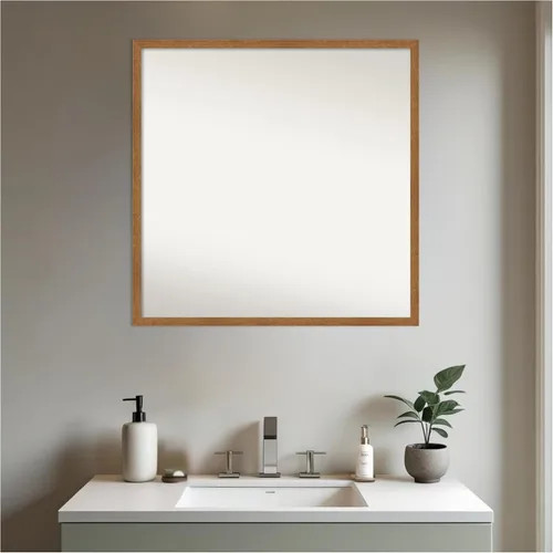 Vista 6 de Amanti Art Bathroom Mirror for Over Sink, Vanity Mirror, Wood Frame, Hangs Horizonally and Vertically, Bathroom Wall Decor, Non-Beveled Edge