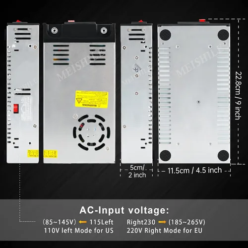 Vista 6 de Actualización 12V 50A 600W DC Fuente de alimentación conmutada Upgrad Clip PSU AC-DC Convertidor de transformador de 12 voltios 0-40/25 amperios