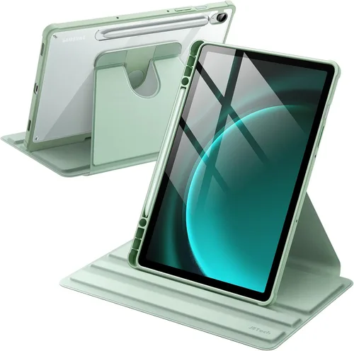Vista 14 de JETech Estuche giratorio para Samsung Galaxy Tab S10 Lite / S10 FE / S9 FE de 10.9 pulgadas / S9 de 11 pulgadas con soporte para S Pen, cubierta