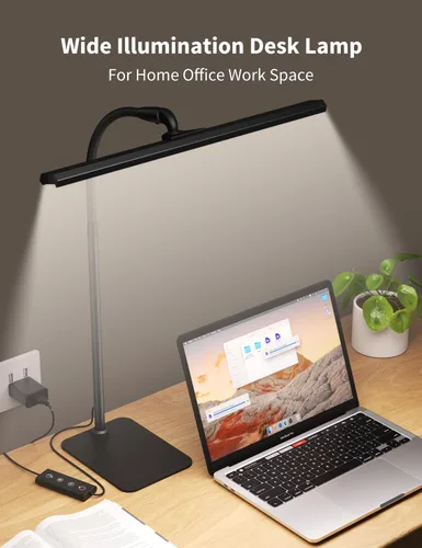 Vista 8 de Kary - Lámpara LED de escritorio, luz flexible de cuello de cisne con base Botón negro