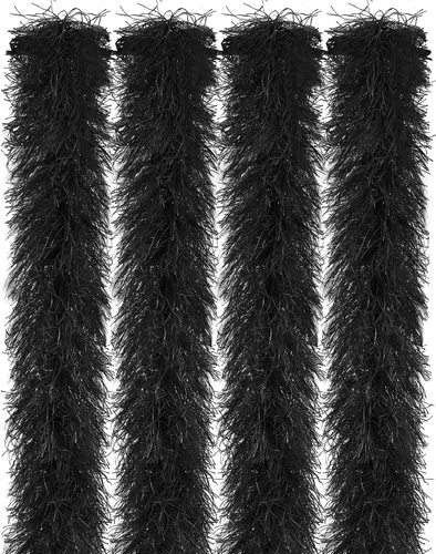 Vista 27 de Jexine Boas de plumas artificiales en masa, boas esponjosas para decoración de disfraces de boda, vestidos, suministros para fiestas de té