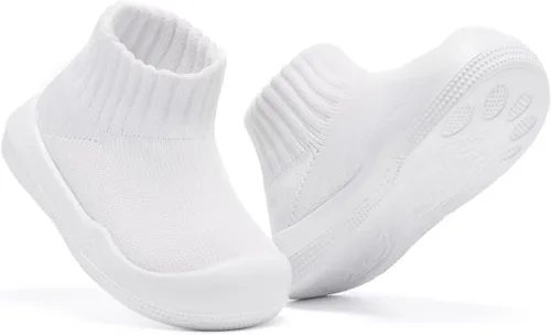Vista 6 de Eashi Zapatos antideslizantes para bebés, niño o niña, para caminar interiores y exteriores. Zapatos de piel con suela transpirable y elástica