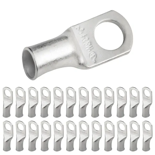 Vista 235 de SELTERM 5 piezas terminales de cable de cobre estañado 1/0 AWG perno de 1/2", extremos de cable de batería, terminales de anillo, conectores