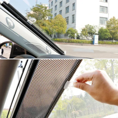 Vista 8 de Artibetter Persianas opacas para filtrar la luz, sin taladro, con 3 ventosas, persianas enrollables portátiles temporales para el hogar, oficina