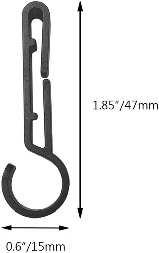 Vista 2 de Clips para faros delanteros para casco, paquete de 12 (negro, plástico, estilo moderno)