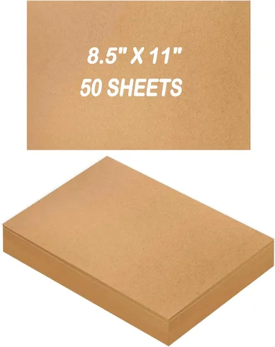 Vista 8 de 50 hojas de cartulina kraft marrón de 4 x 6 pulgadas de papel grueso, cartulina lisa de gramaje pesado para impresora para invitaciones, álbumes