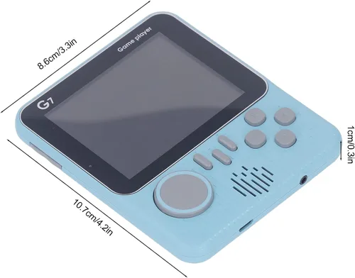 Vista 2 de Consola de juegos portátil G7 para niños y niños, pantalla portátil de 3.5 pulgadas incorporada 666 consola clásica de videojuegos retro para un