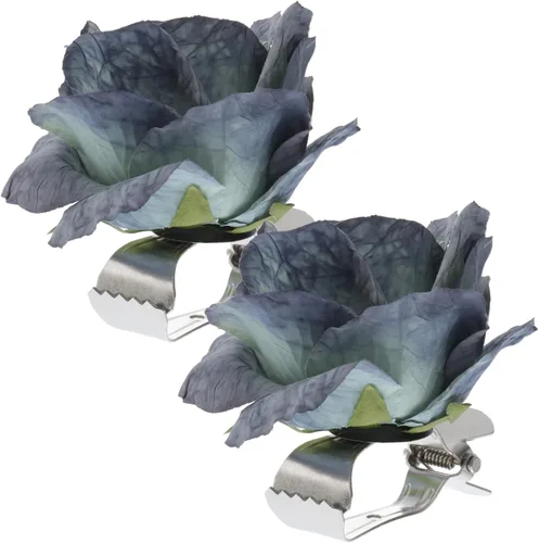 Vista 3 de ARTIBETTER 4 alzapaños modernos y simples para cortina, diseño de flores, hebillas de cortina para decoración del hogar, diseño floral