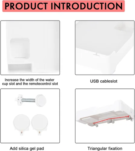 Vista 4 de YONGAIJIA YONGJIA - Estante plegable para mesita de noche, bandeja de litera para litera superior, universidad, dormitorio, litera para niños