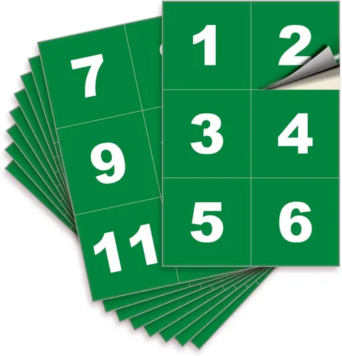 Vista 15 de iSYFIX Calcomanías negras de números consecutivos – 1 a 50, 1 pulgada, 1 juego – Vinilo autoadhesivo de alta calidad ideal para inventario
