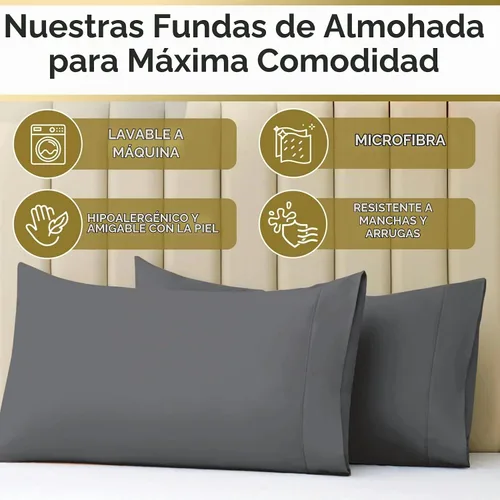 Vista 3 de Juego de Sábanas Twin - Sábanas de Cama Twin de Microfibra Ultra-Suave 1800 - Doble Cepillado - Bolsillos Profundos - Ajuste Fácil - Sin Arrugas Gris