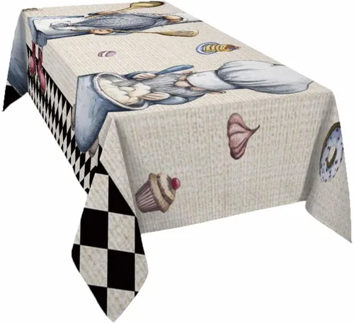 Vista 19 de Mantel rectangular impermeable con hojas de eucalipto de otoño, 52 x 70 pulgadas, mantel otoñal, rústico, girasol, acuarela, botánico, a prueba