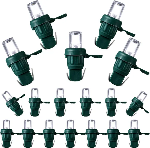 Vista 14 de Honoson Bombillas de Repuesto de Cadena de Luces LED de Navidad de 5 mm Bombillas de Luz de Alambre de Ángulo Amplio LED Conjunto de Luces