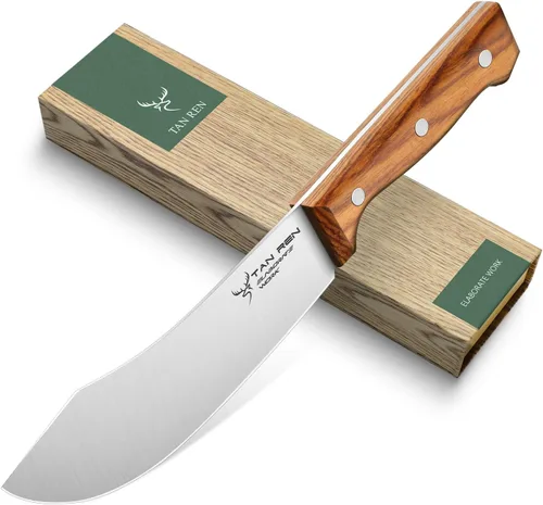 Vista 9 de TAN REN Cuchillo deshuesador de 5" para cortar carne, cuchillo flexible de pechuga Cuchillos pequeños para tallar huesos, cuchillos de filete