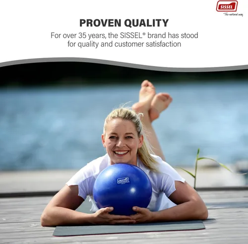 Vista 2 de SISSEL Pilates Soft Ball Gray 8.5 in Phthalate- & Latex-Free PVC for Deep Relaxation & Muscle Strengthening 340 lbs Capacity Includes