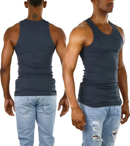 Vista 3 de ToBeInStyle Camiseta larga sin mangas para hombre
