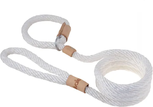 Vista 11 de Alvalley Correas de cuerda para perros con tapón, correas antideslizantes para mascotas para perros, correa suave trenzada sin tirones, ajustable